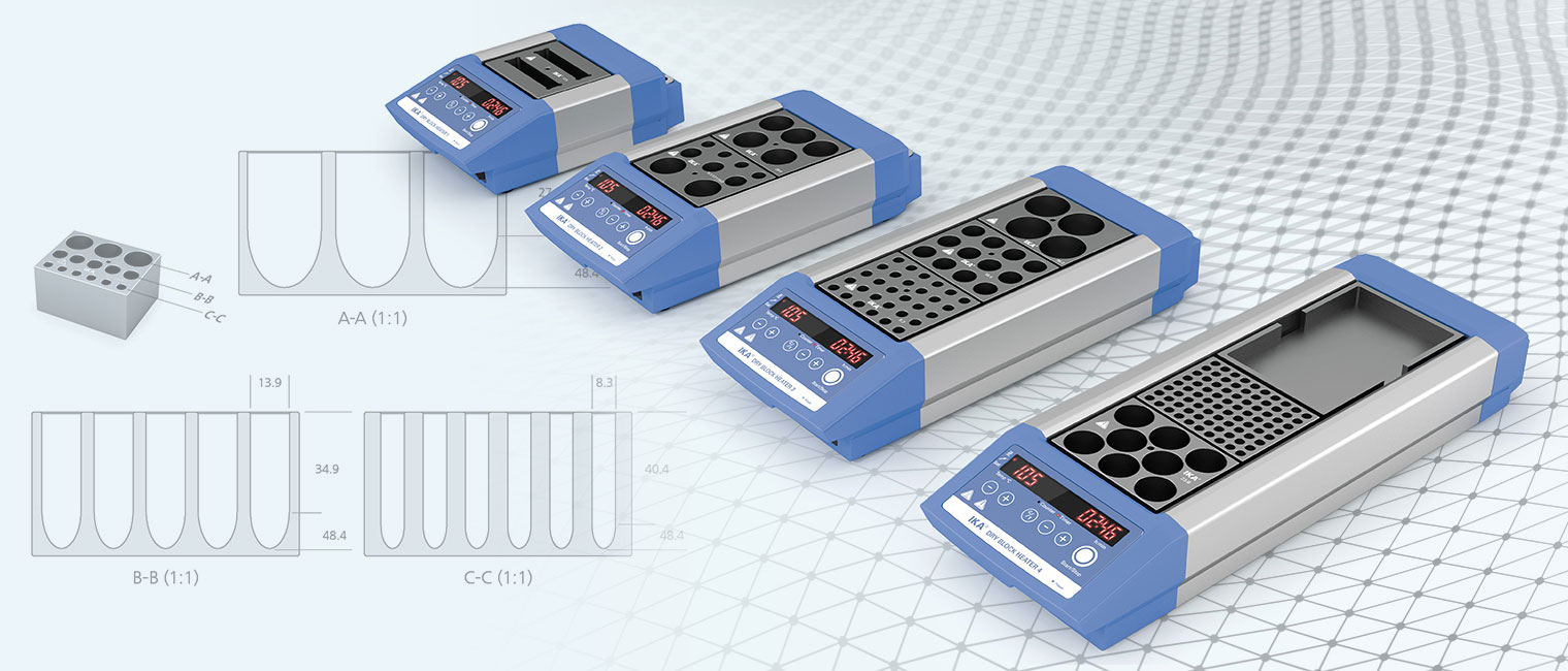 IKA Dry Block Heaters for heating and tempering in life science applications
