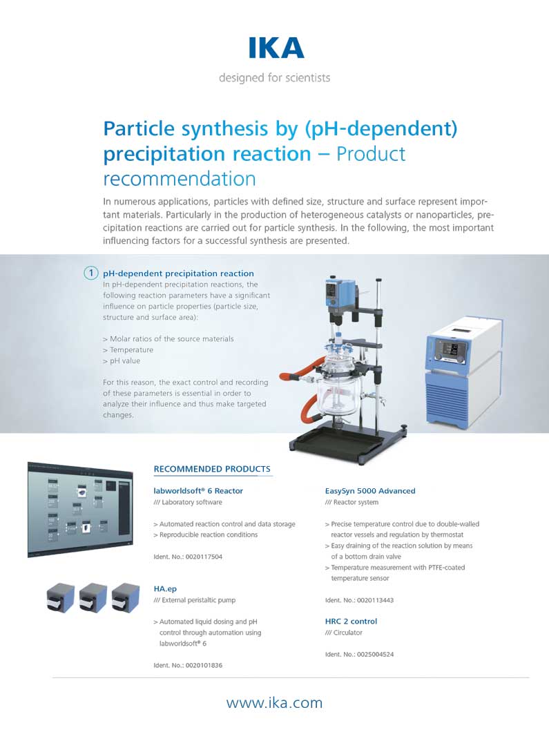 Tumbnail PDF Particle synthesis by (pH-dependent) precipitation reaction