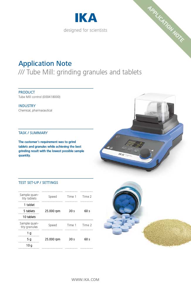Tumbnail PDF Tube Mill - grinding granules and tablets