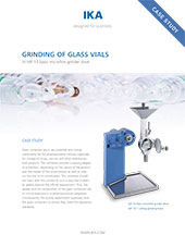 Tumbnail PDF IKA Mills - MF 10 basic | Grinding of glass vials