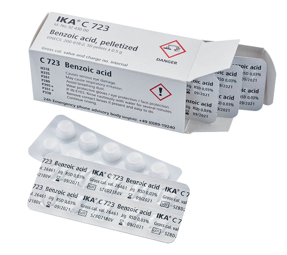 C 723 Benzoic acid, blister package